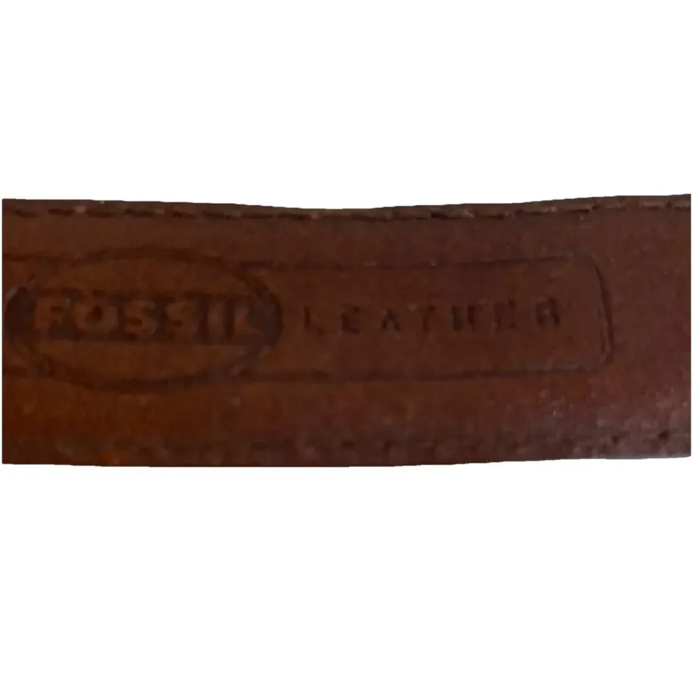 Fossil Patchwork Leather Belt Women’s Sz L Multi Color Narrow